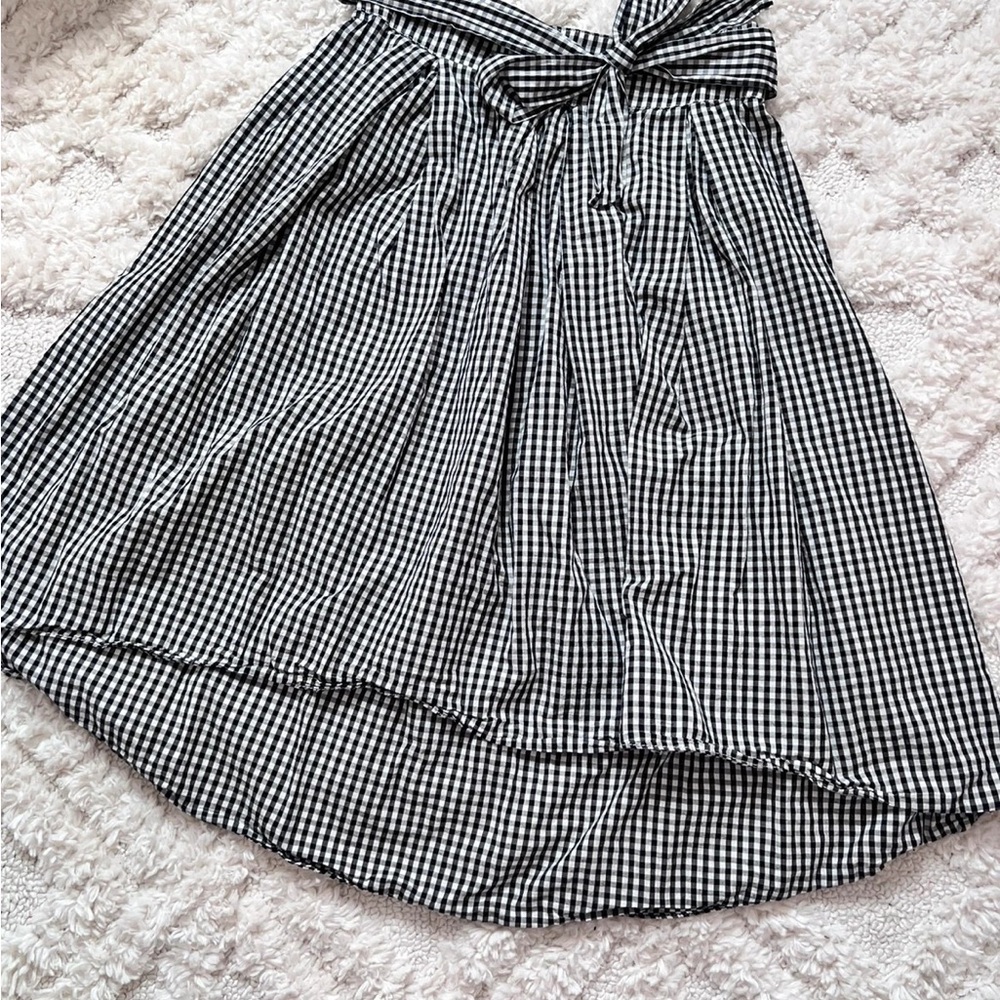 Max Studio Black and White Midi A-Line Skirt